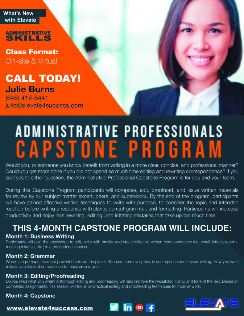 Administrative Provessional Capstone Program USA