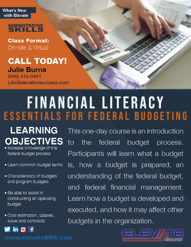 Financial Literacy Essentails for Federal Budgeting