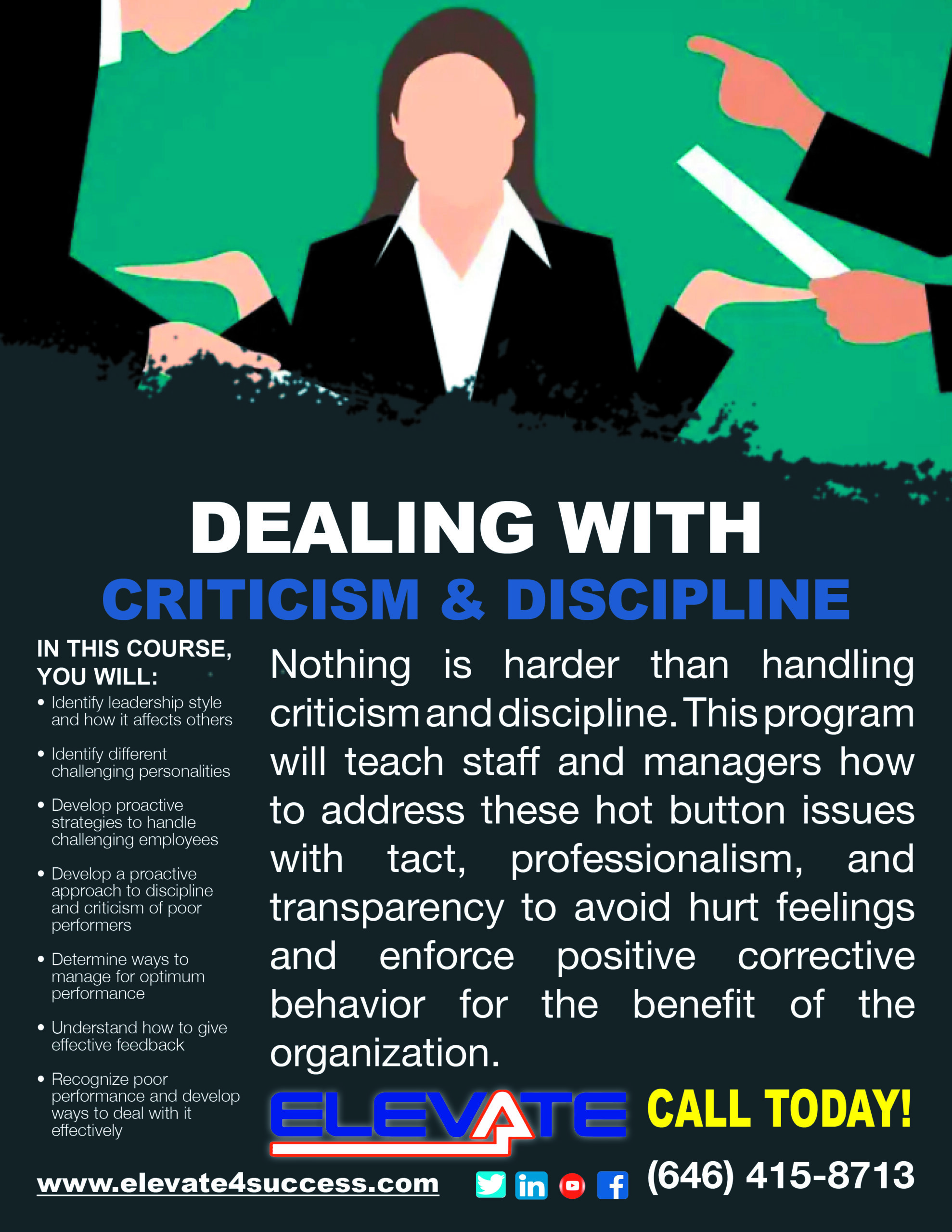 Dealing with Criticism Discipline USA Sales Flyer