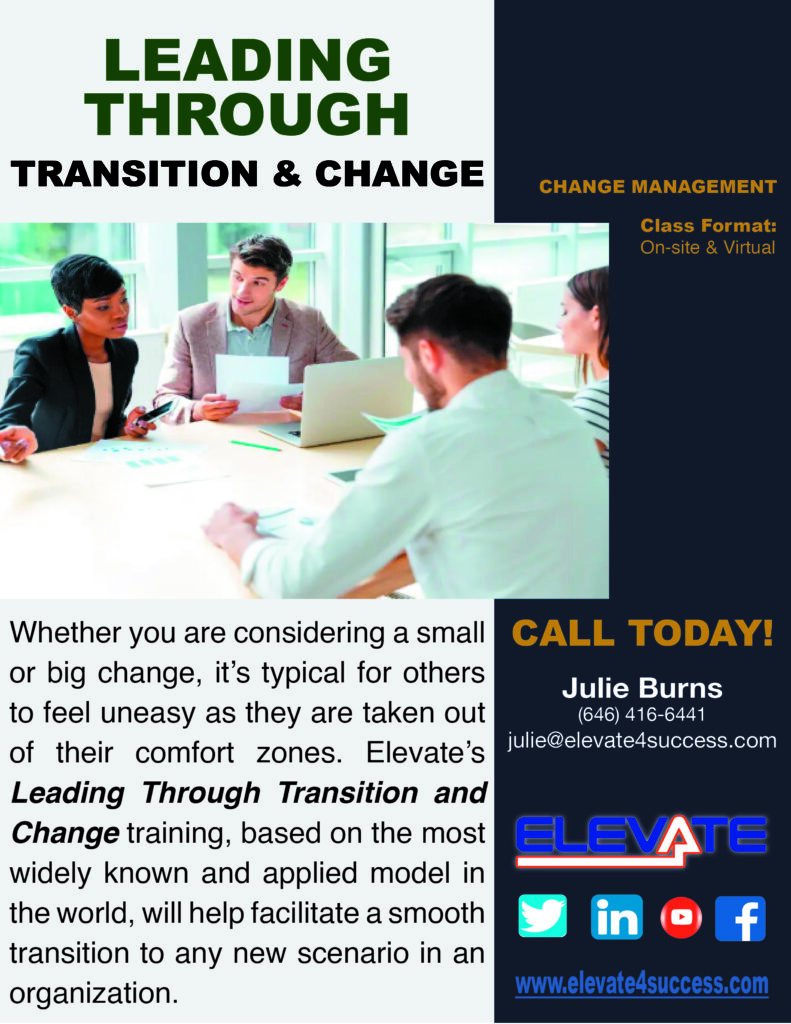 Leading Through Transition and Change Sales Flyer 1