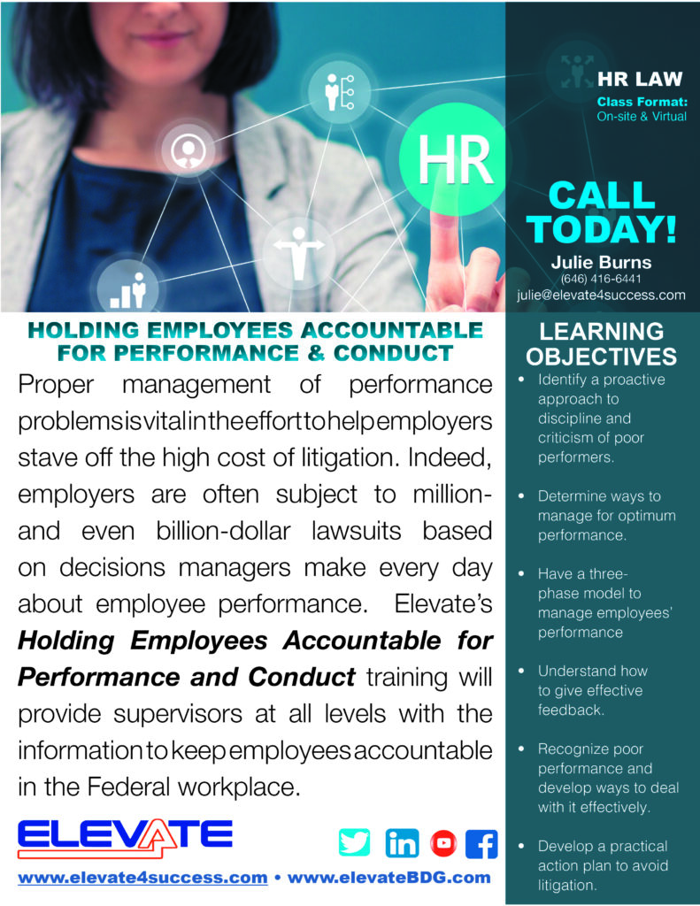 Holding Employees Accountable for Performance and Conduct