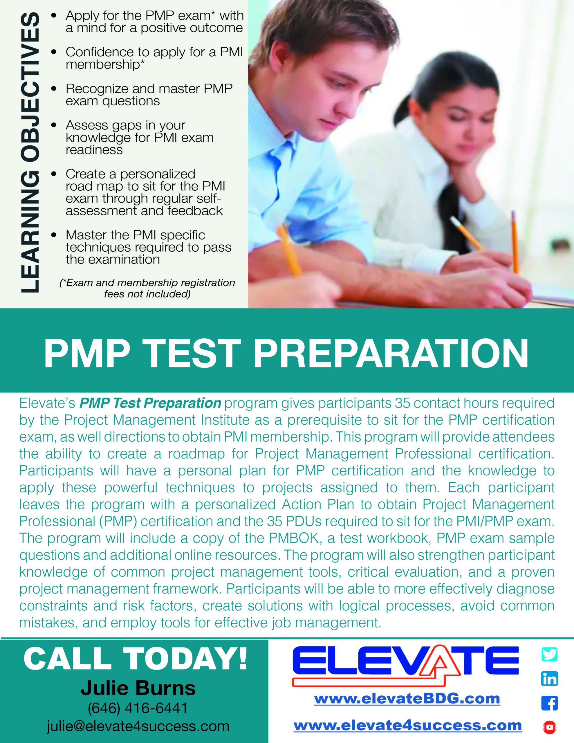 PMP Test Preparation Flier