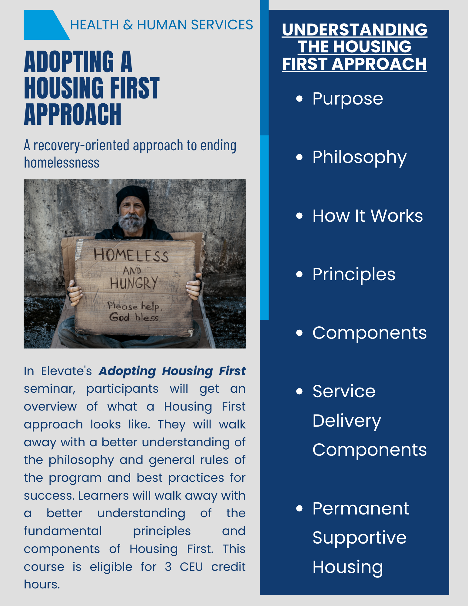 Adopting a Housing First Approach